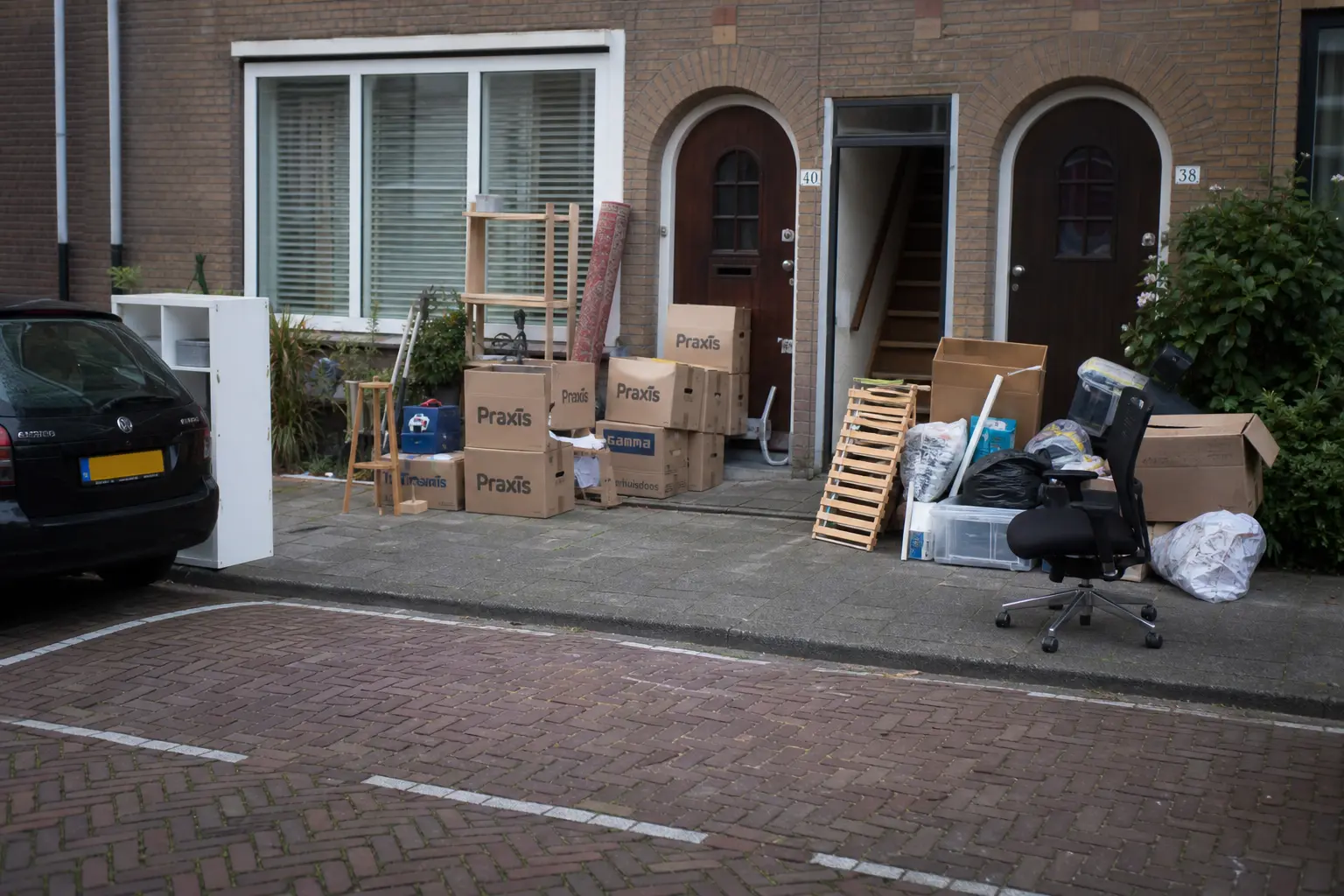 Situatie voor de werkzaamheden