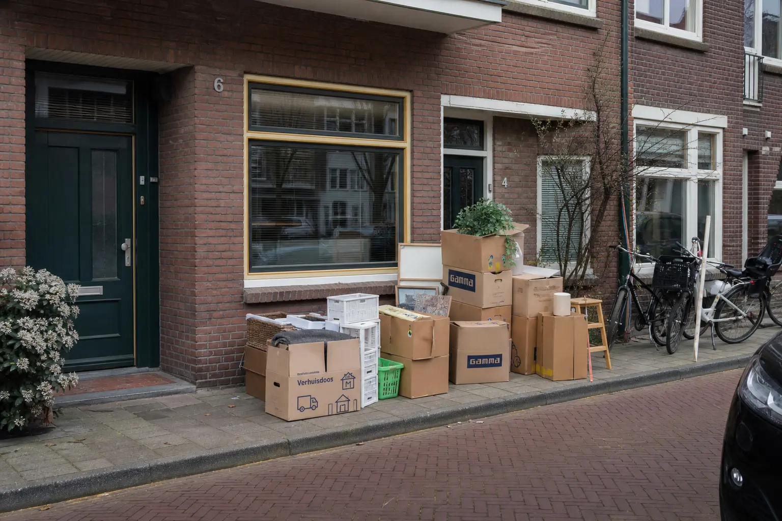 Situatie voor de werkzaamheden