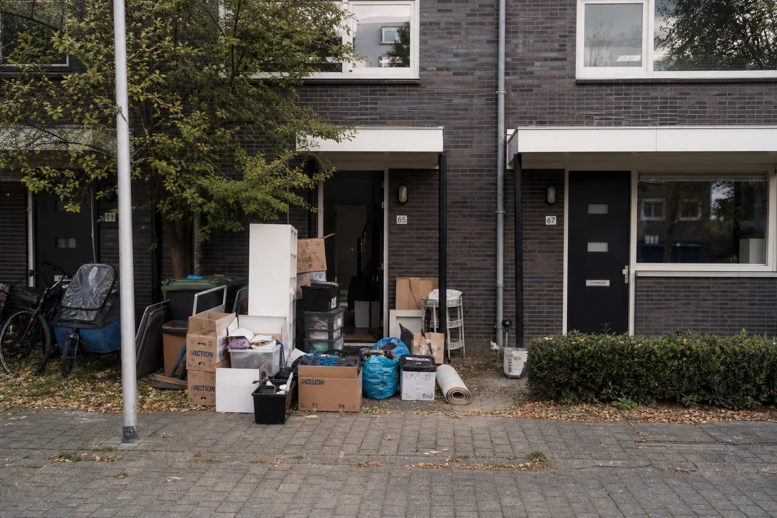 Situatie voor de werkzaamheden