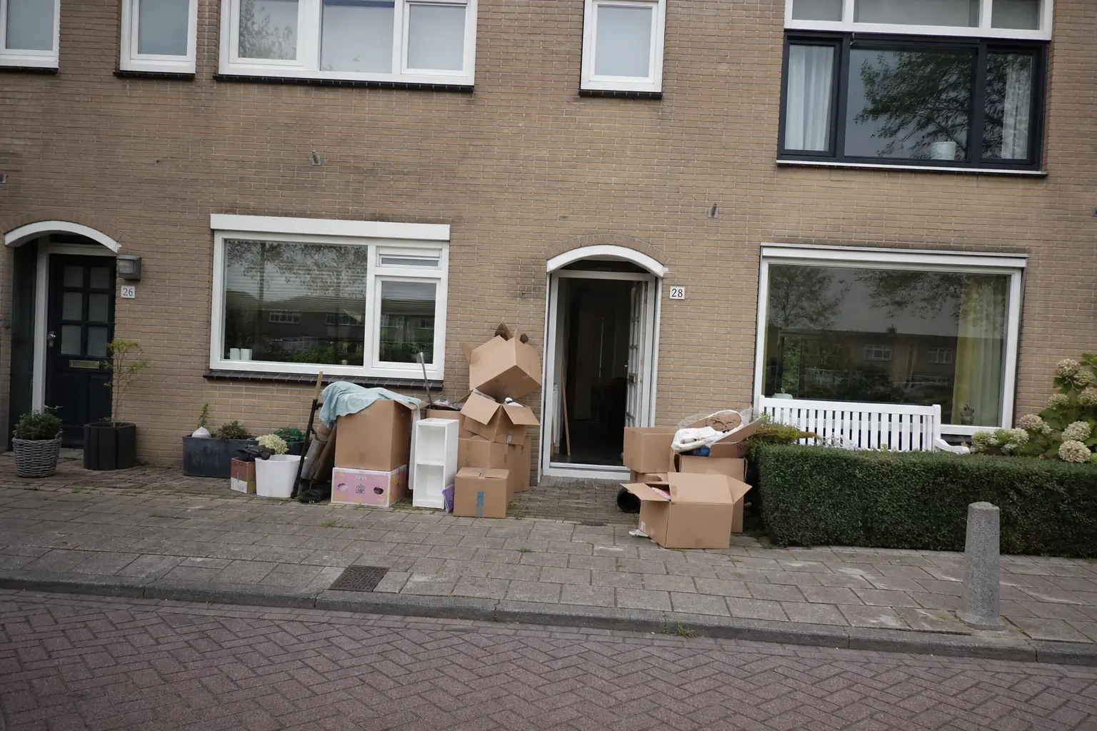 Situatie voor de werkzaamheden