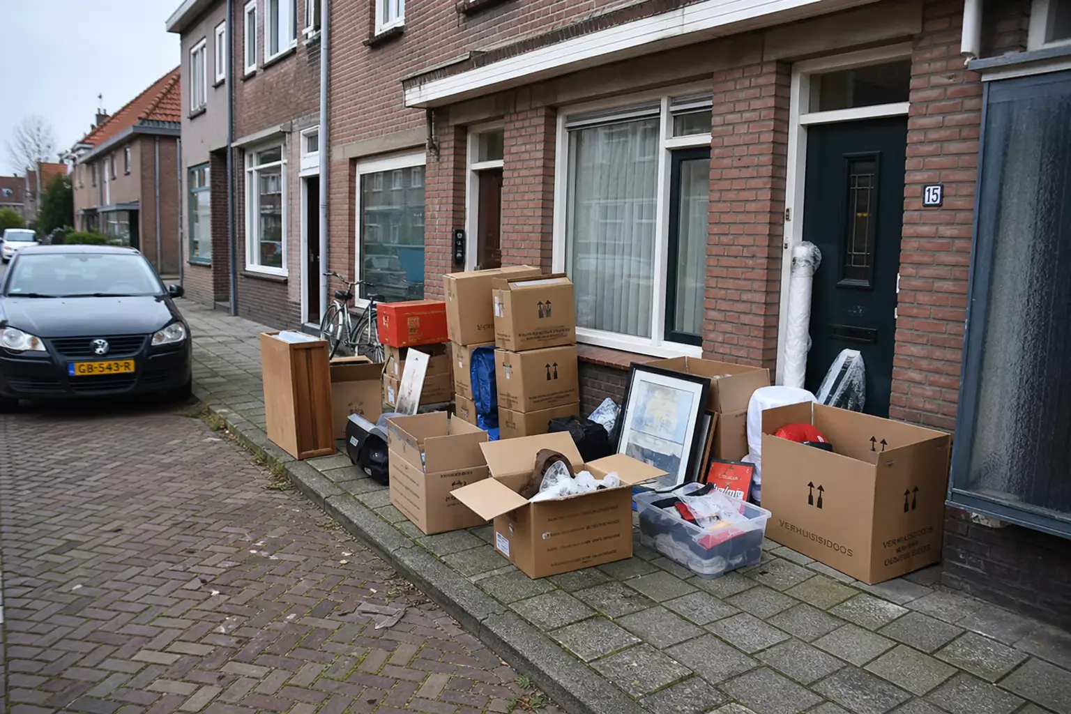 Situatie voor de werkzaamheden