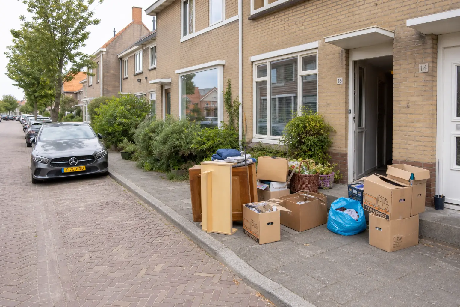 Situatie voor de werkzaamheden