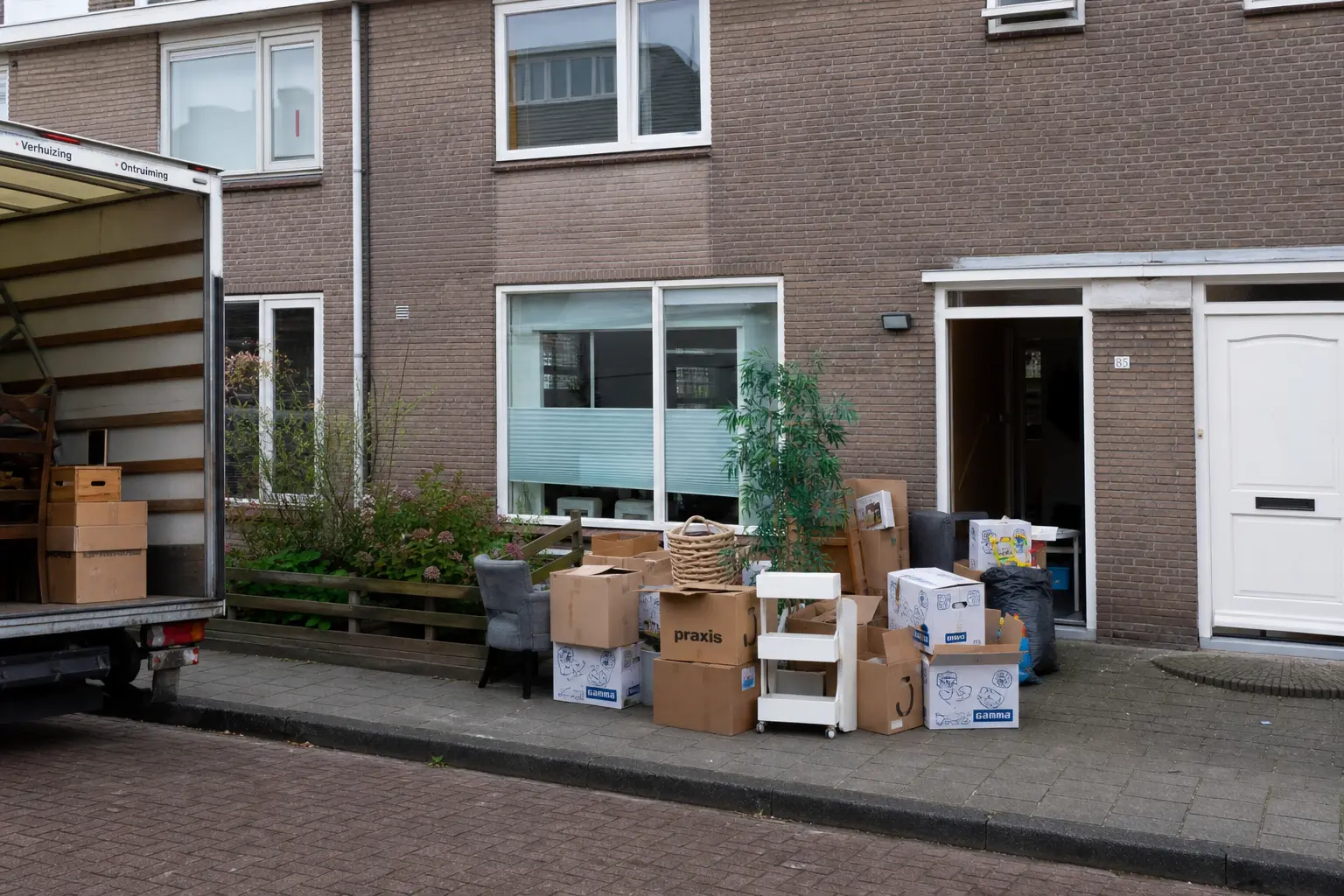 Situatie voor de werkzaamheden