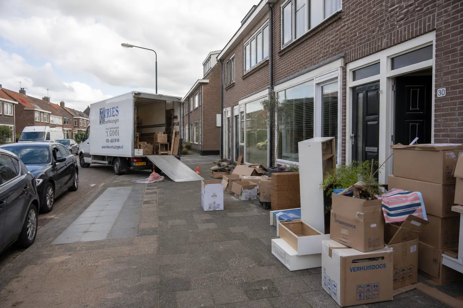 Situatie voor de werkzaamheden