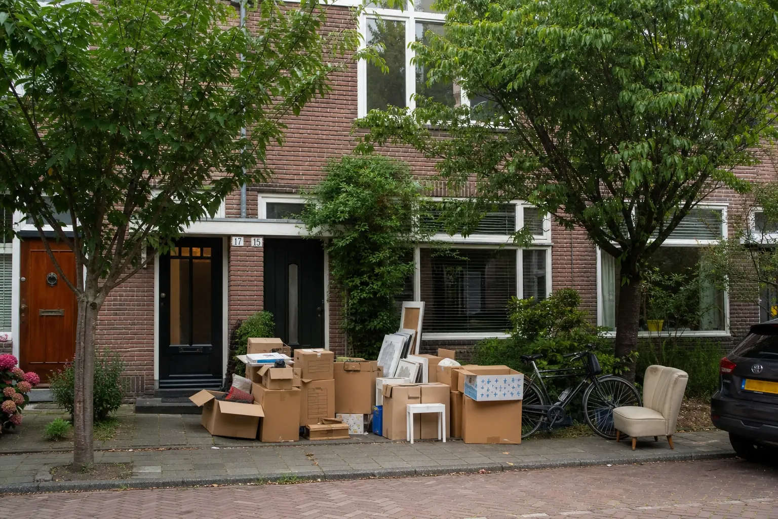 Situatie voor de werkzaamheden