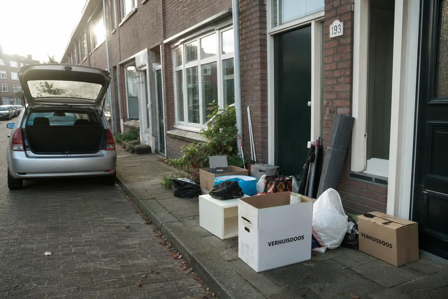 Situatie voor de werkzaamheden