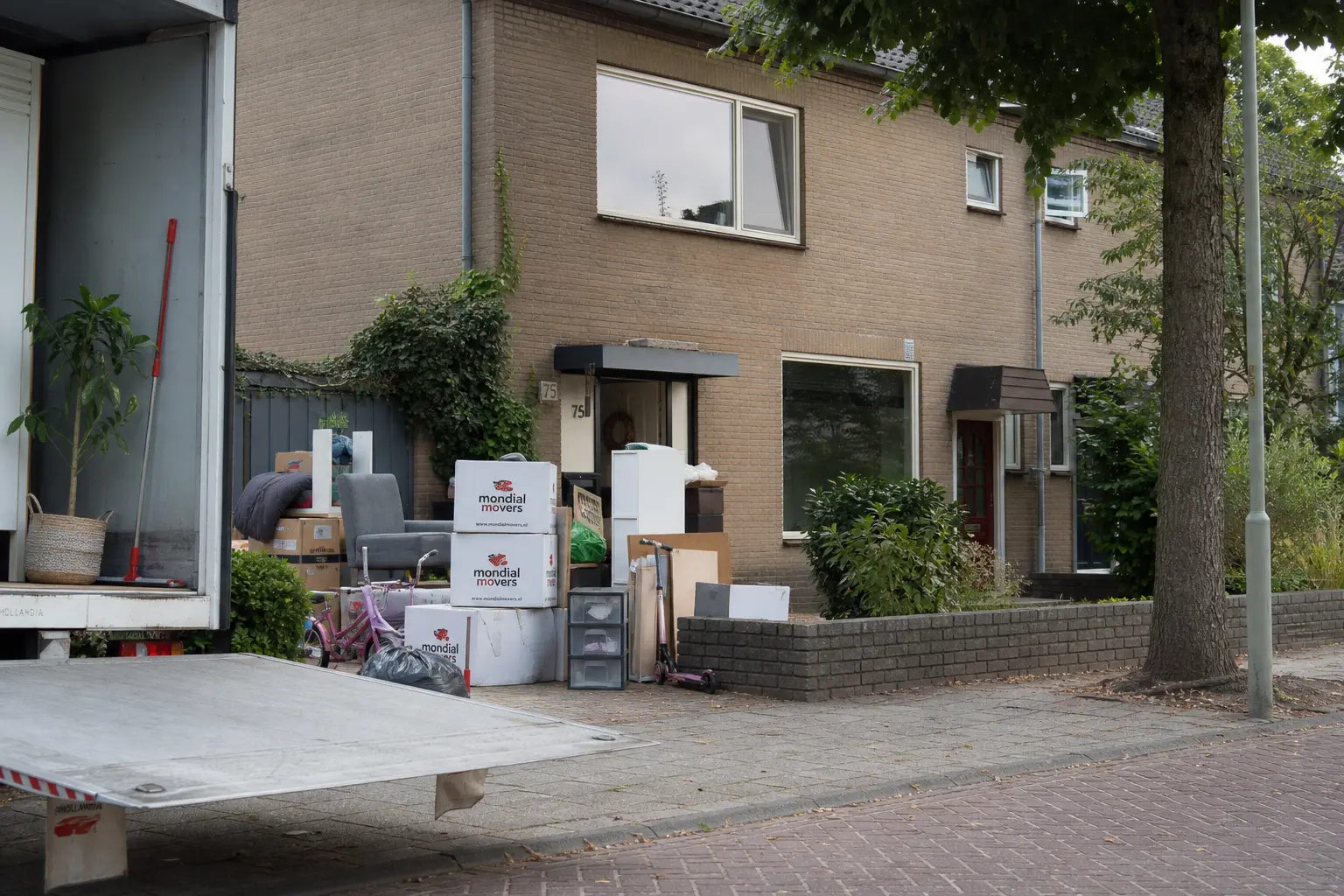 Situatie voor de werkzaamheden