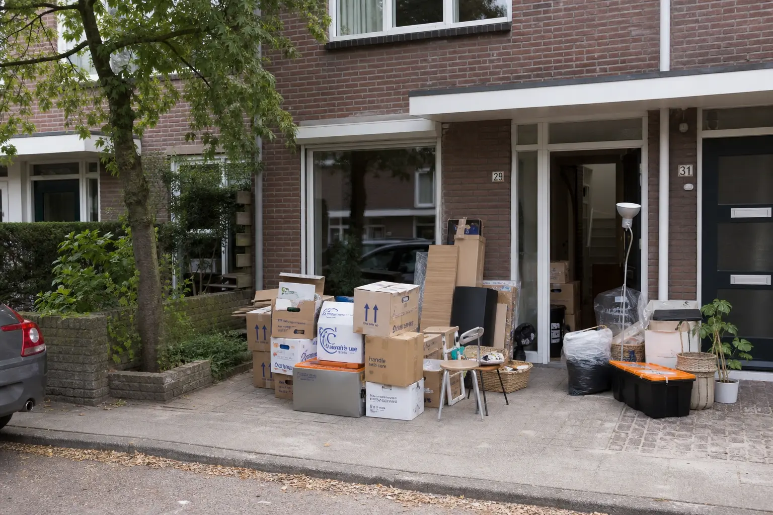 Situatie voor de werkzaamheden
